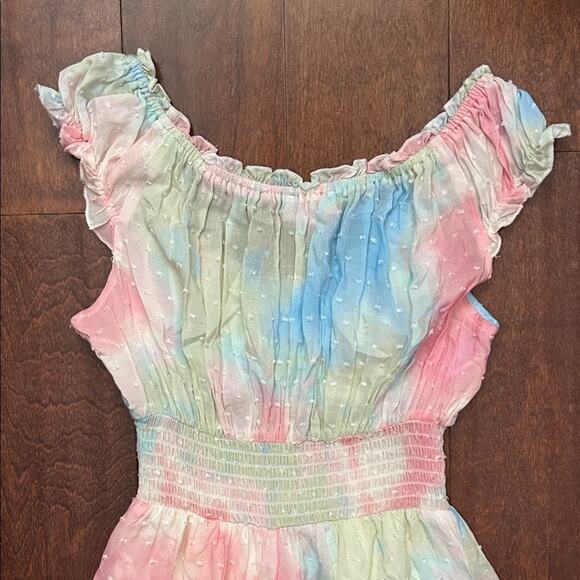 Isabelle’s Cabinet Naomi Pastel Tie Dye Romper, Size Small - Picture 12 of 15